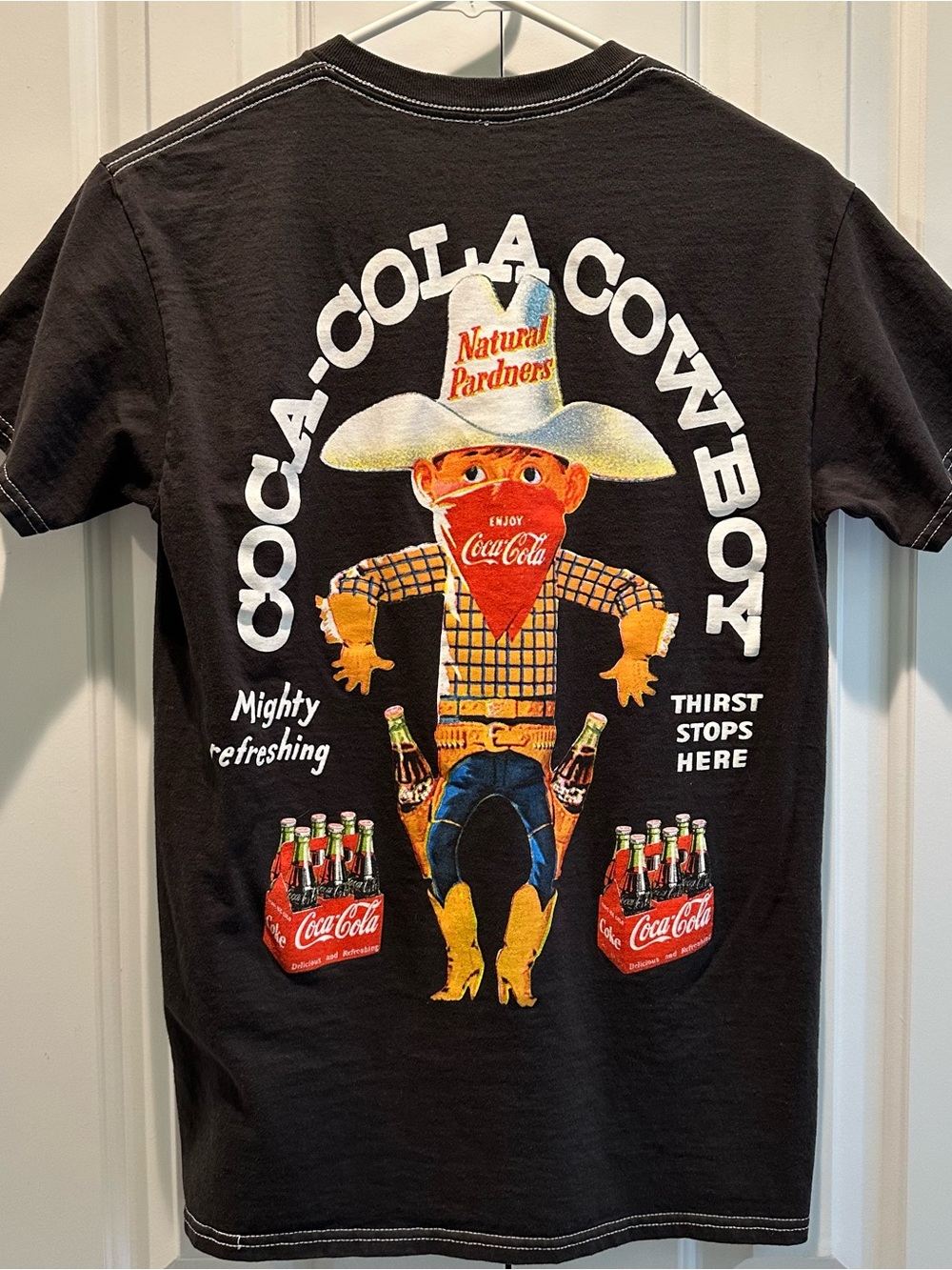 Coca-Cola Cowboy Vintage Men’s Graphic Tee Shirt T-shirt S